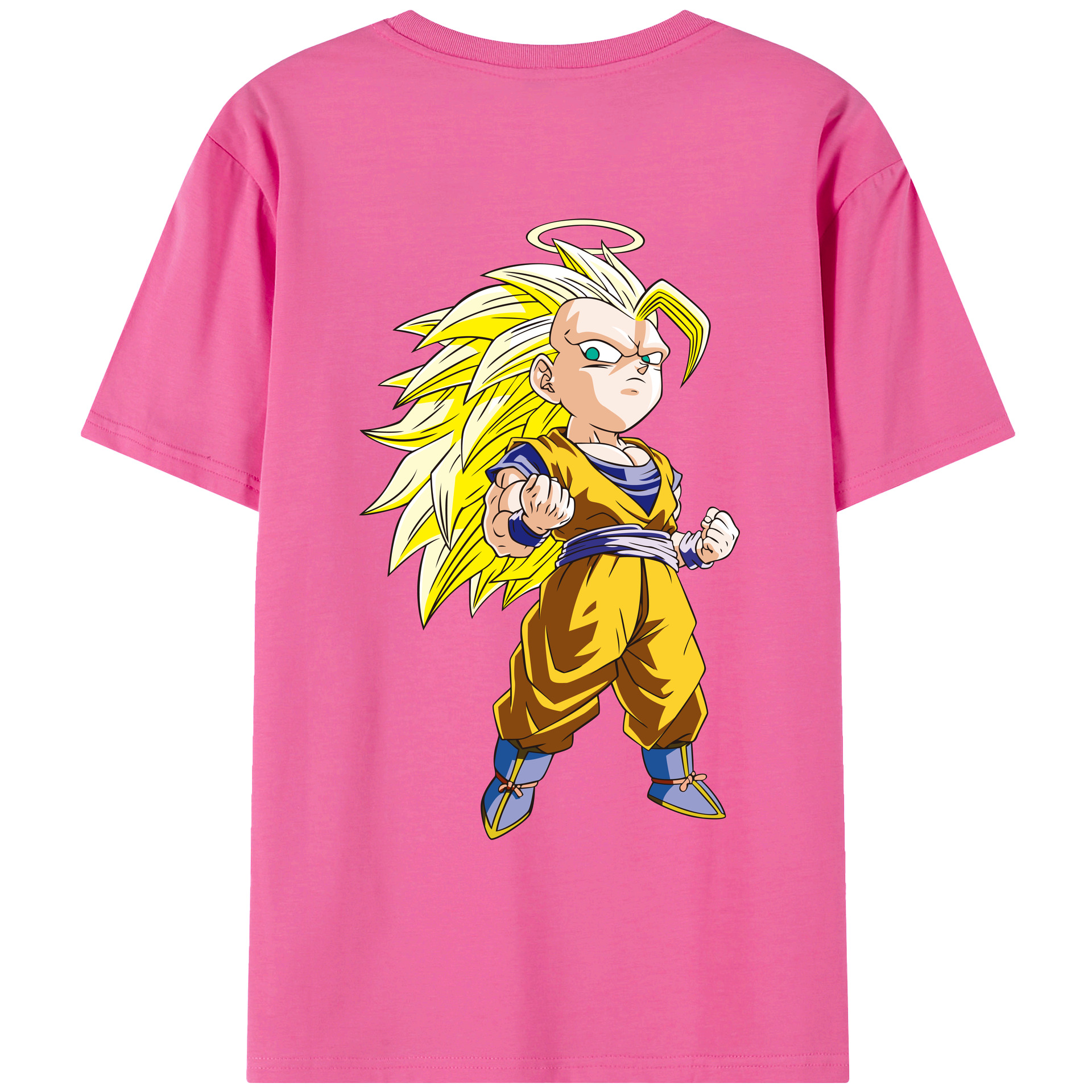 （画像用） ドラゴンボール 孫悟空（そん ごくう）Son Goku カカロット DRAGON BALL Kakarotto レディース半袖Tシャツ(バックプリント)